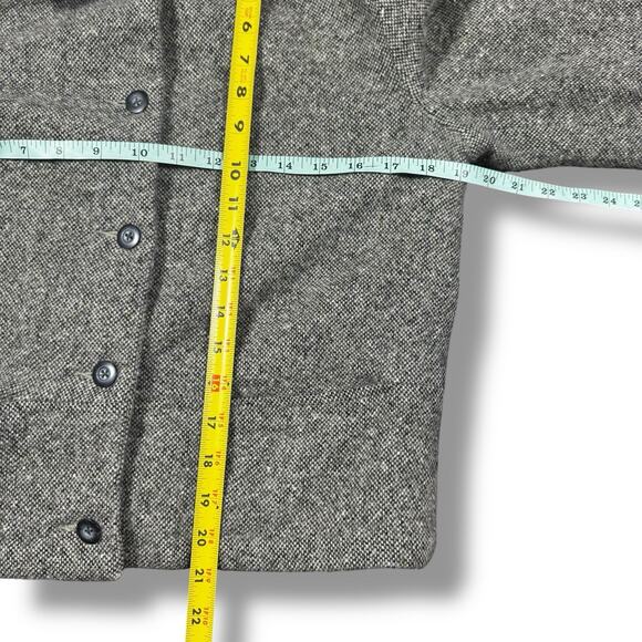 Vintage Gap Womens Blazer 12 Gray Black Tweed Wool Jacket Preppy Acadamia Office - Picture 6 of 6